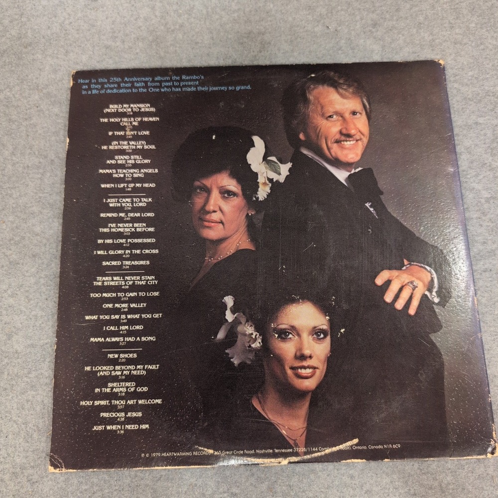 The Rambos Silver Jubilee 2-LP Vinyl Gospel Music Heart Warming Records - Picture 2 of 2